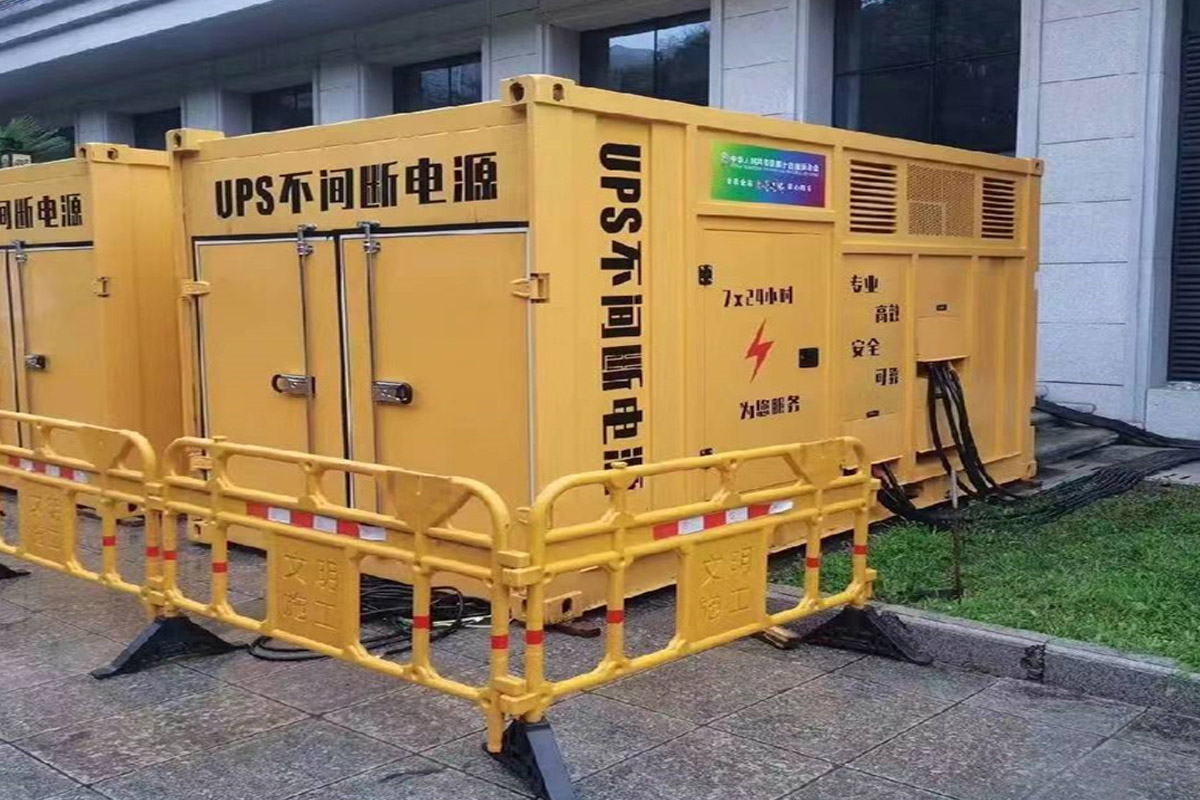 翰林镇发电机租赁施工现场