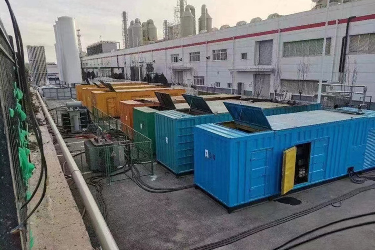 翰林镇发电机租赁施工现场